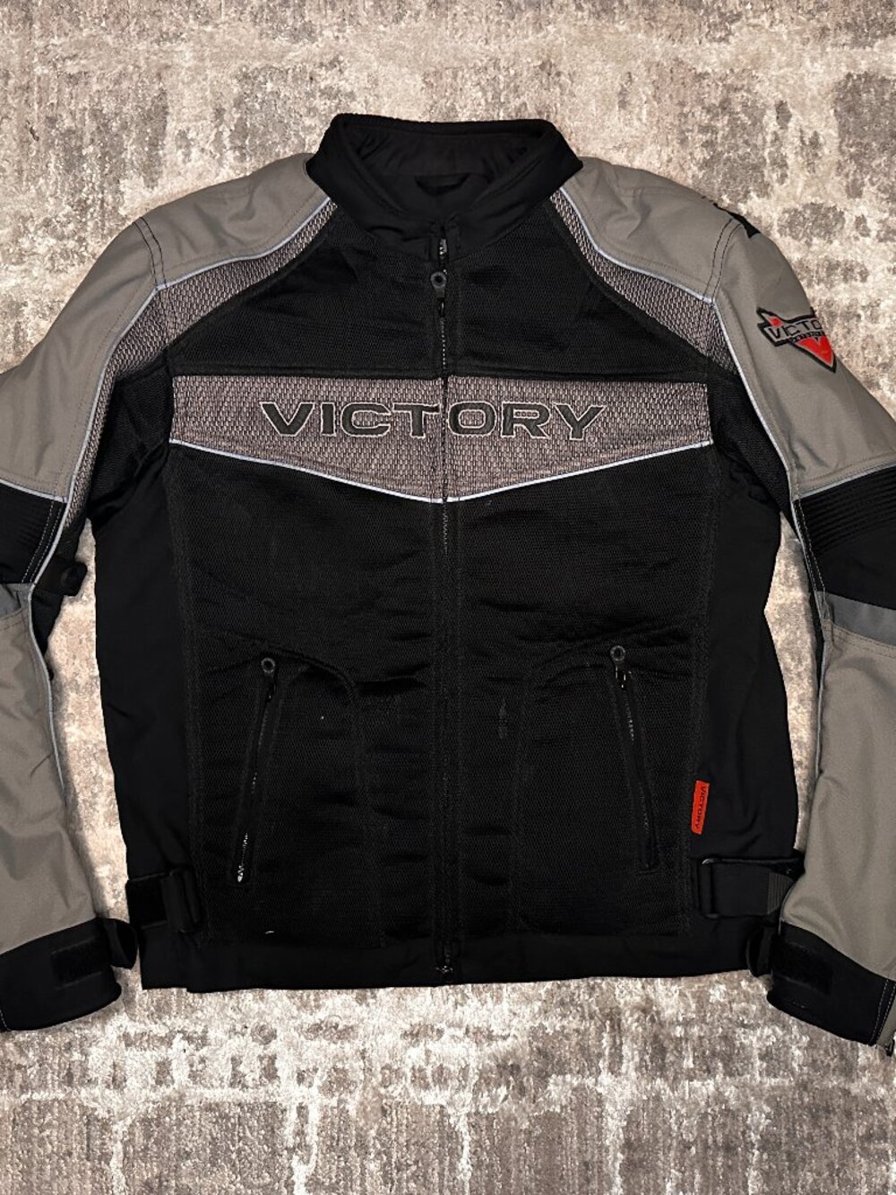 Victory Motorcycles Medina Mesh Textile Riding Jacket Size Medium Padded Biker